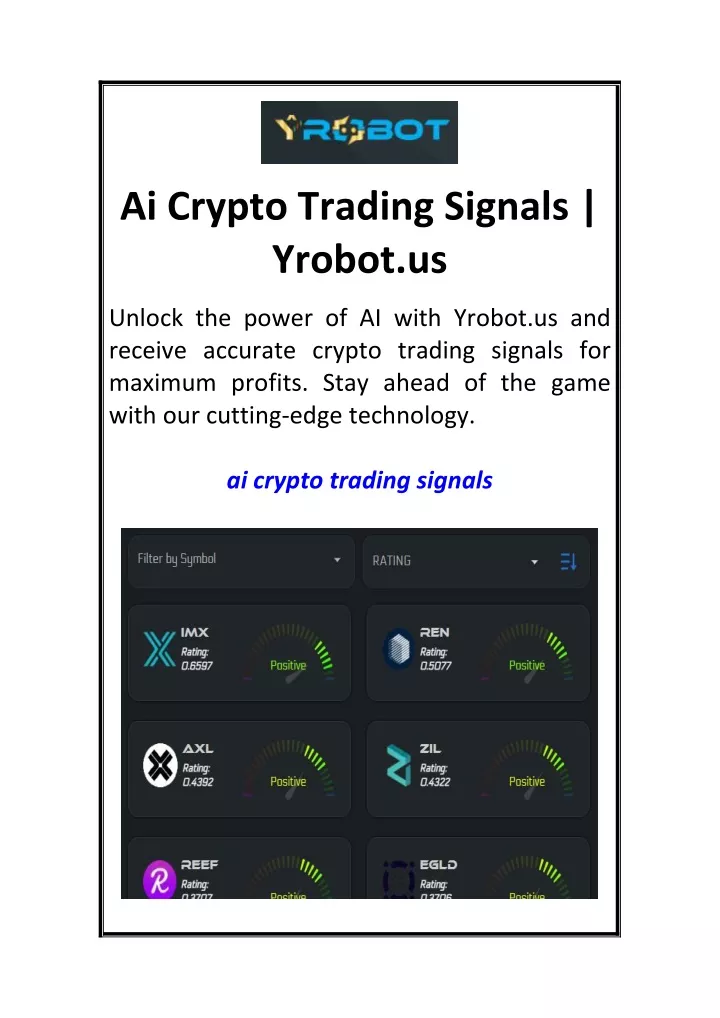 ai crypto trading signals yrobot us