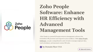 zoho people software enhance hr efficiency with