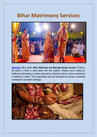 Bihar Matrimony Services