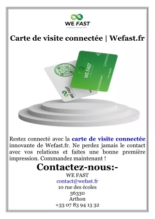 Carte de visite connectée  Wefast.fr
