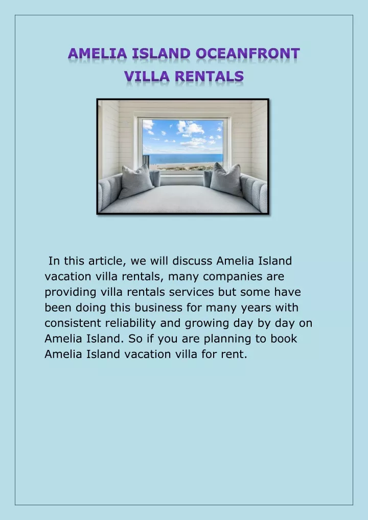 in this article we will discuss amelia island