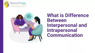 What is Difference Between Interpersonal and Intrapersonal Communication