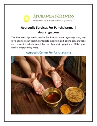 Ayurvedic Services For Panchakarma Ayuranga