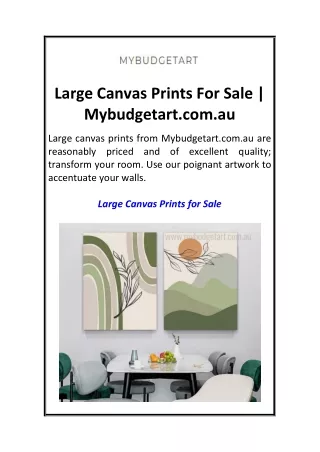 large canvas prints for sale mybudgetart com au