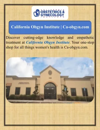 California Obgyn Institute   Ca-obgyn.com