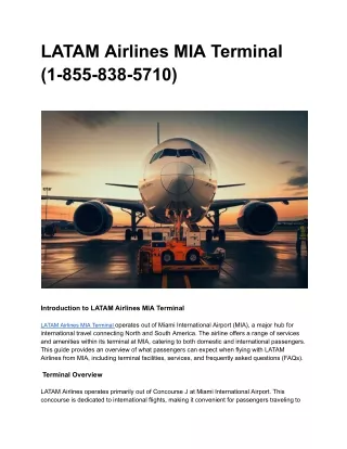 LATAM Airlines MIA Terminal