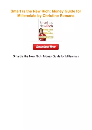 Smart is the New Rich: Money Guide for Millennials by Christine Romans