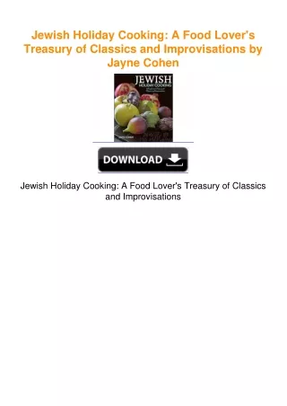 Jewish Holiday Cooking: A Food Lover's Treasury of Classics and