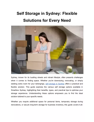 Self Storage in Sydney_ Flexible Solutions for Every Need
