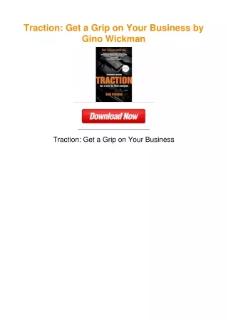 Traction: Get a Grip on Your Business by Gino Wickman