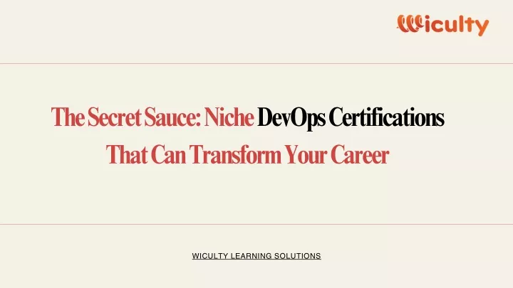 the secret sauce niche devops certifications that