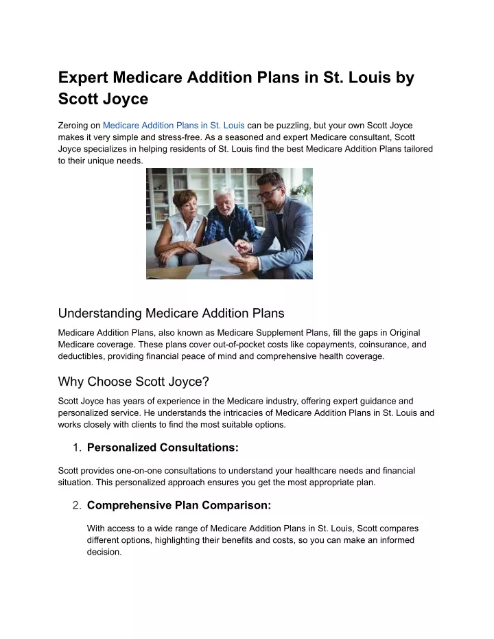 expert medicare addition plans in st louis