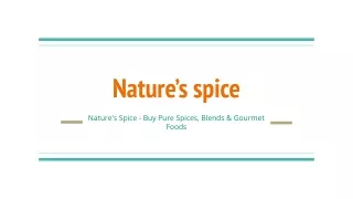 nature s spice