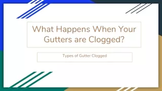 what happens when your gutters are clogged