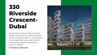 330 Riverside Crescent Dubai's Premier Off-Plan Property