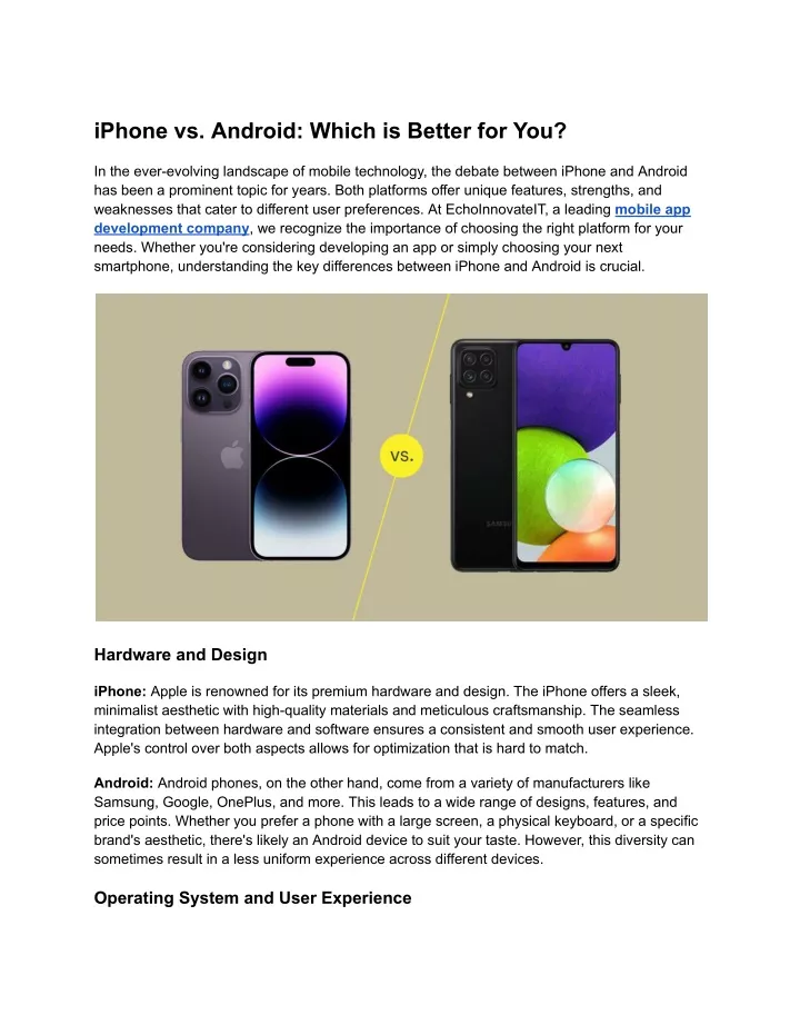 iphone vs android which is better for you