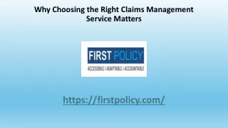 why choosing the right claims management service matters