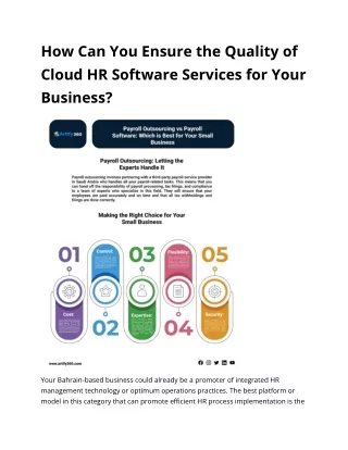 How Can You Ensure the Quality of Cloud HR Software Services for Your Business