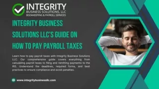 Integrity Business Solutions LLC's Guide on How to Pay Payroll Taxes