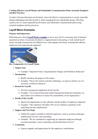 Layoff memo examples