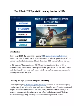 Top 5 Best OTT Sports Streaming Service in 2024 (1)