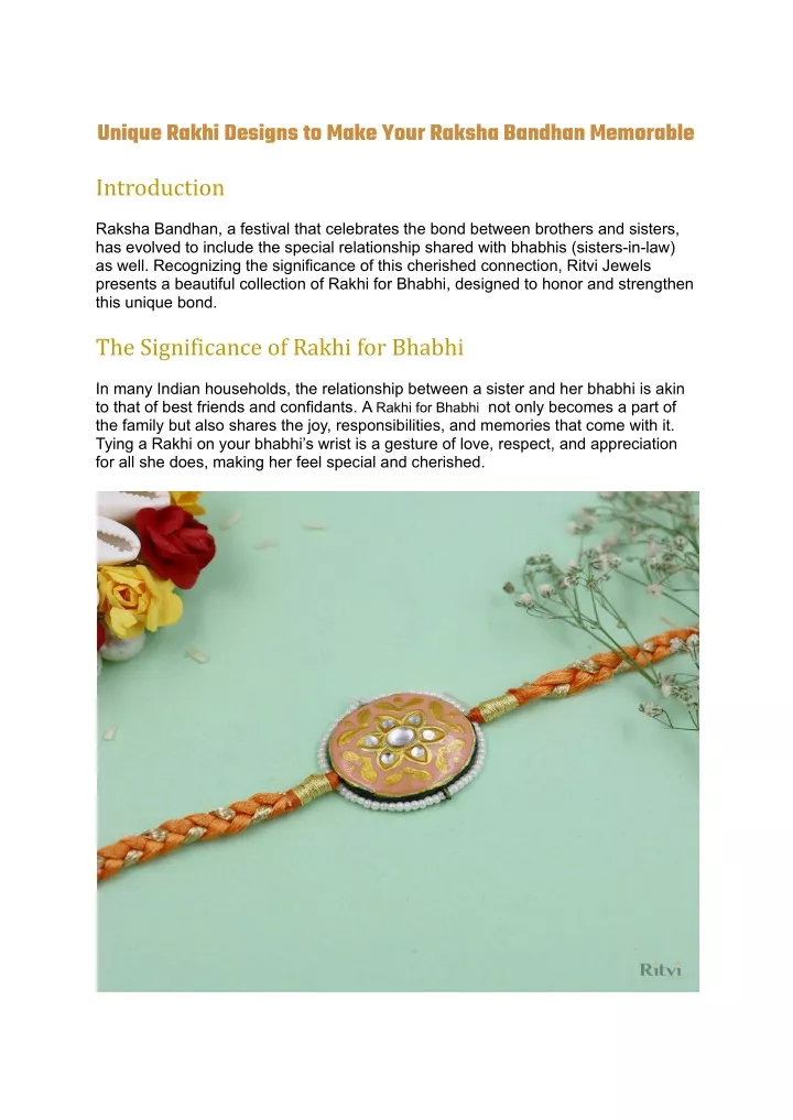 unique rakhi designs to make your raksha bandhan