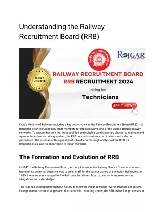 understanding the railway recruitment board rrb