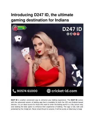 introducing d247 id the ultimate gaming destination for indians