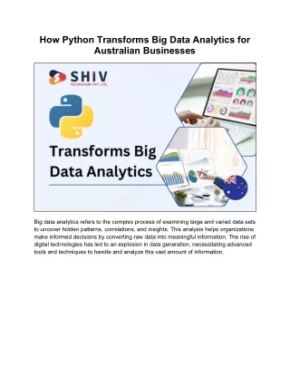 how python transforms big data analytics