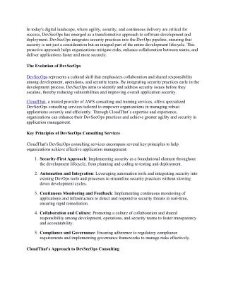DevSecOpsConsultingServicesEmpoweringOrganizationsinApplicationManagement