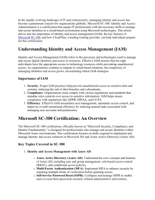 UnlockingSecureAccessMicrosoftSC300IdentityandAccessAdministration