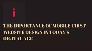 the importance of mobile first website design