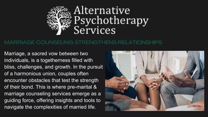 marriage counseling strengthens relationships