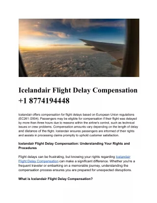Icelandair Flight Delay Compensation