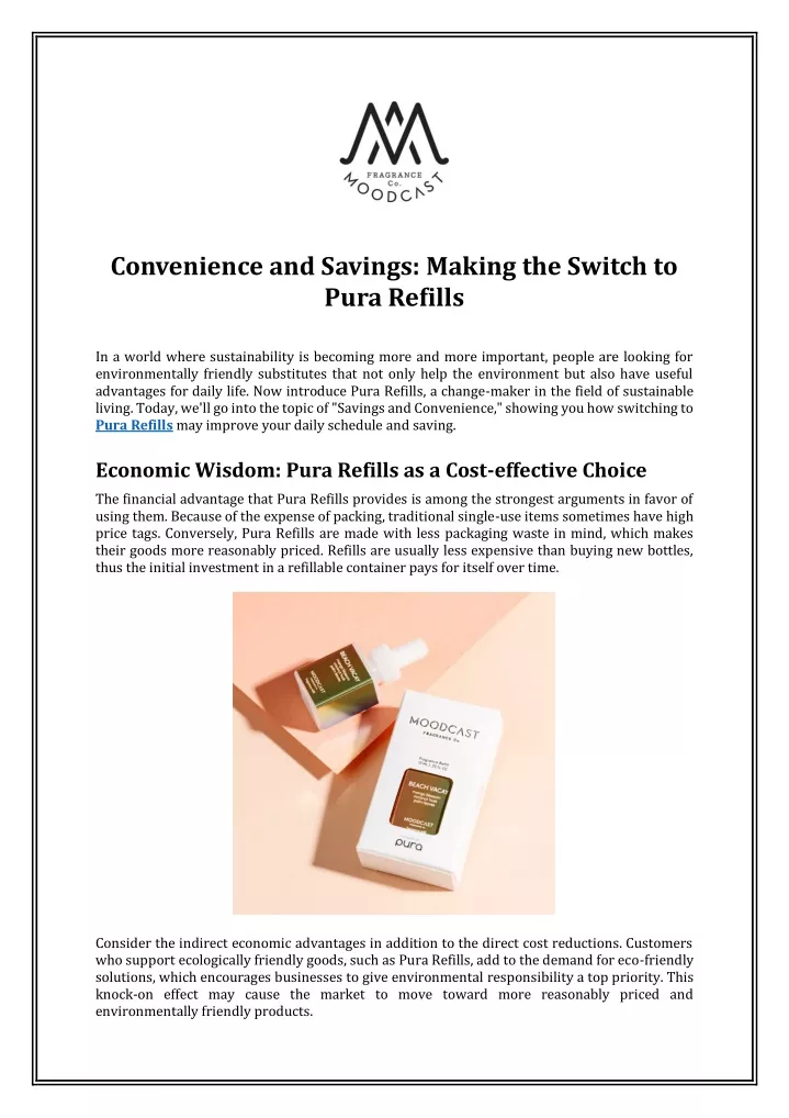 convenience and savings making the switch to pura