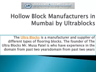 hollow block manufacturers in Mumbai call us- 8530472460