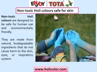 Non-toxic Holi colours safe for skin