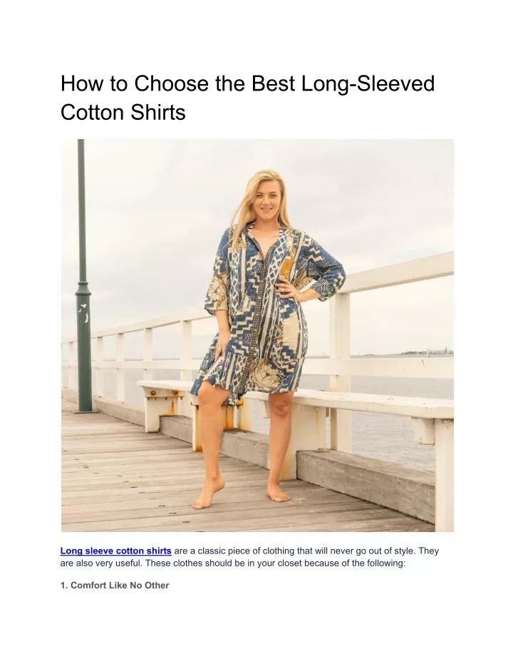 how to choose the best long sleeved cotton shirts