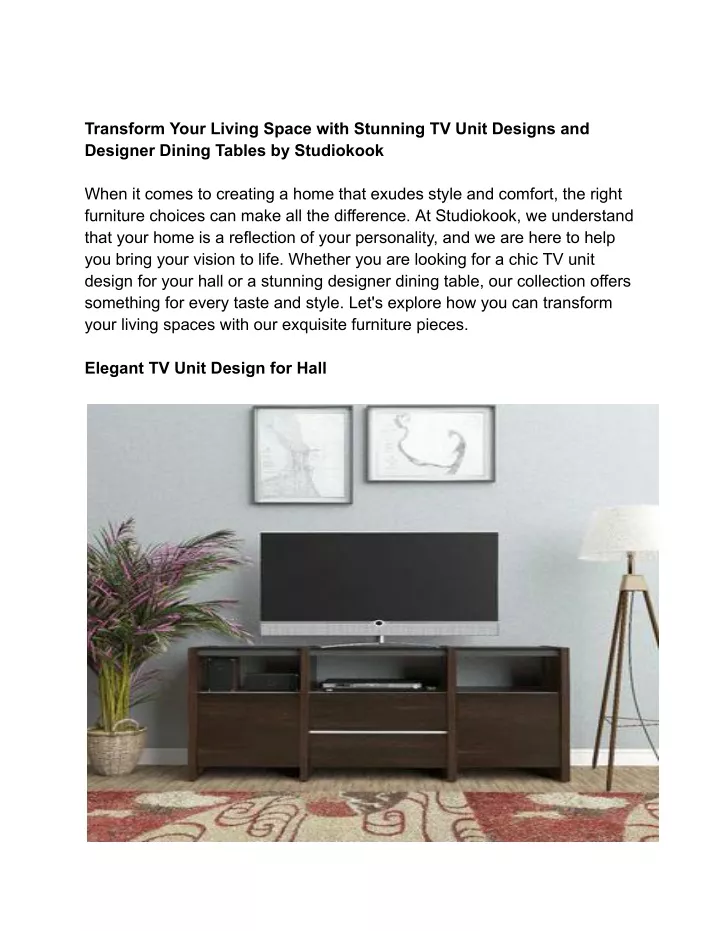 transform your living space with stunning tv unit