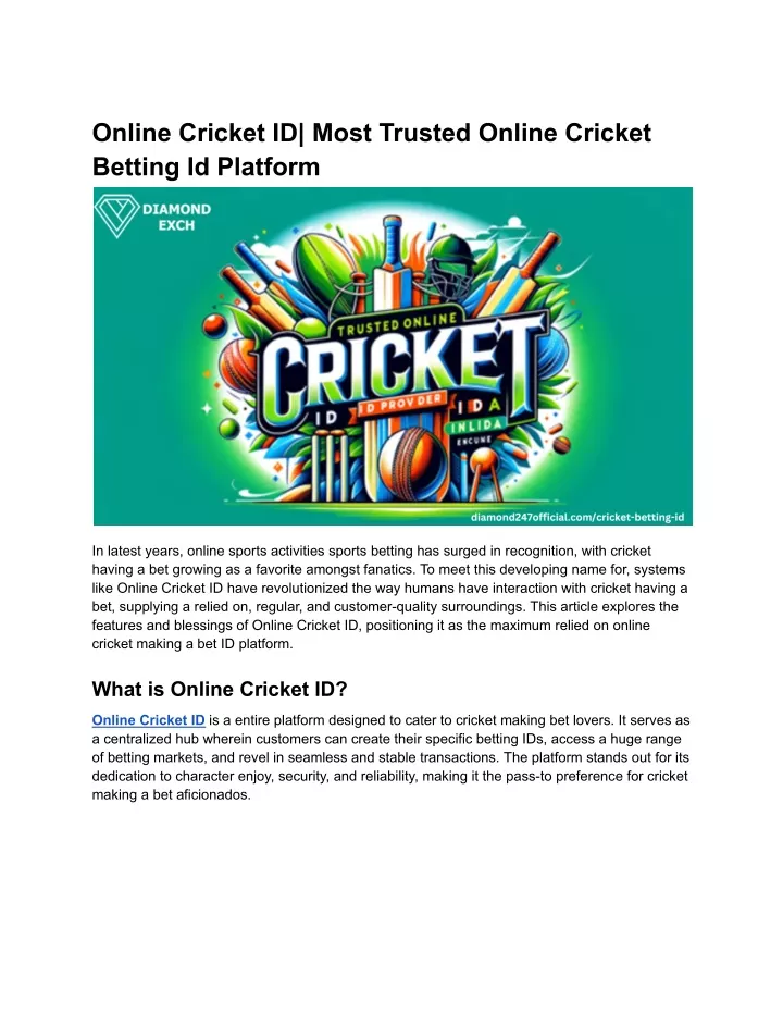 online cricket id most trusted online cricket