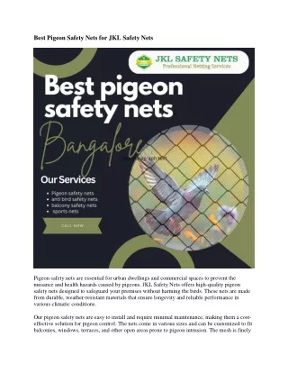 pigeon safety nets in bangalore