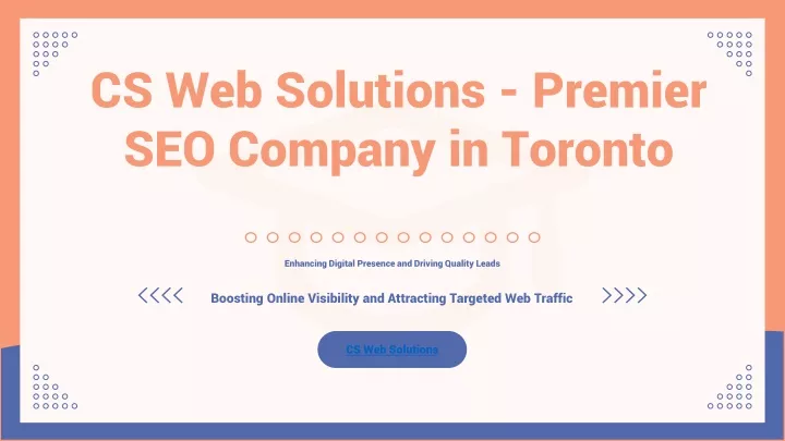 cs web solutions premier seo company in toronto