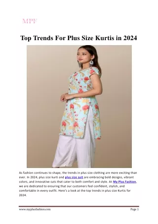 Top Trends For Plus Size Kurtis in 2024