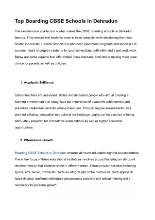 Boarding CBSE Schools in Dehradun