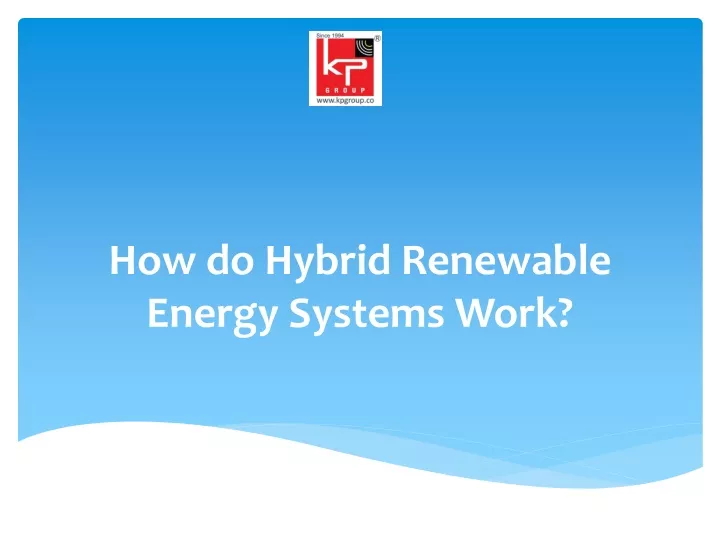 how do hybrid renewable energy systems work