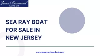 Get Sea Ray Boats for Sale in NJ with Great Deals