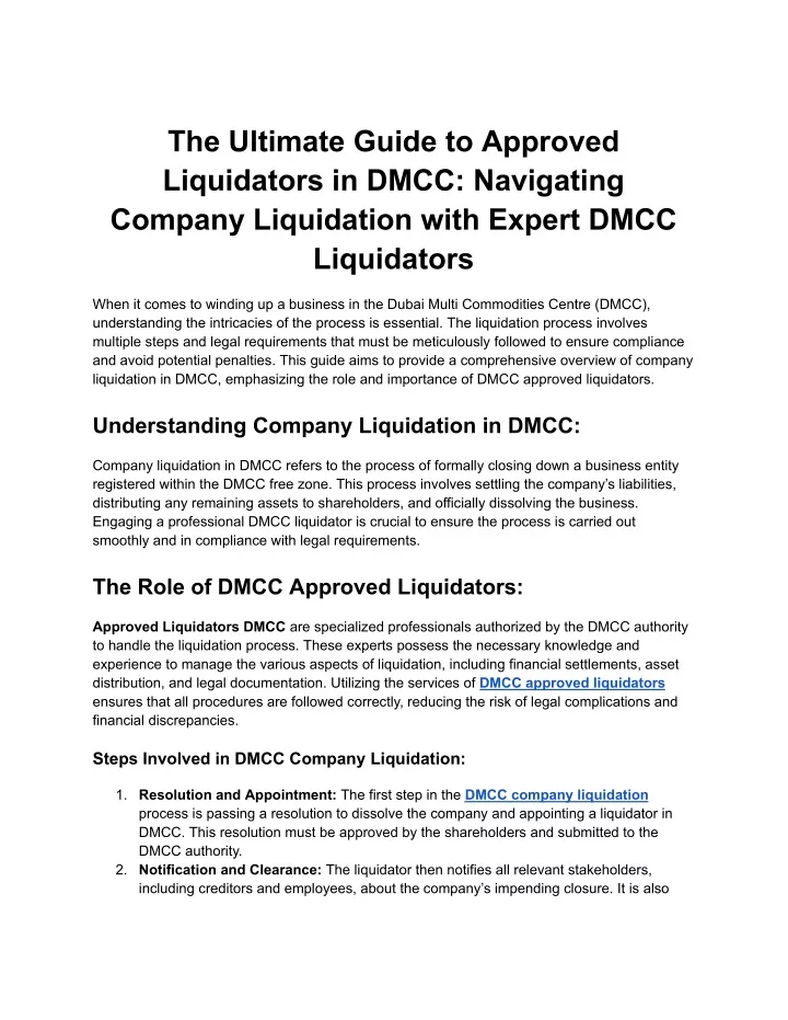 the ultimate guide to approved liquidators