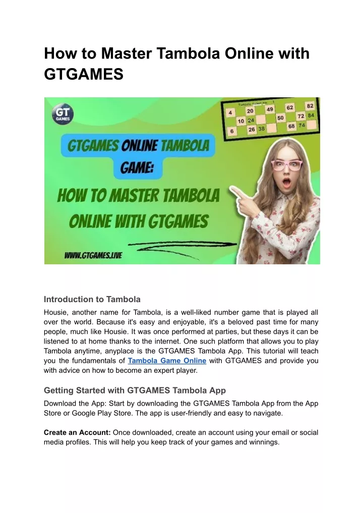 how to master tambola online with gtgames