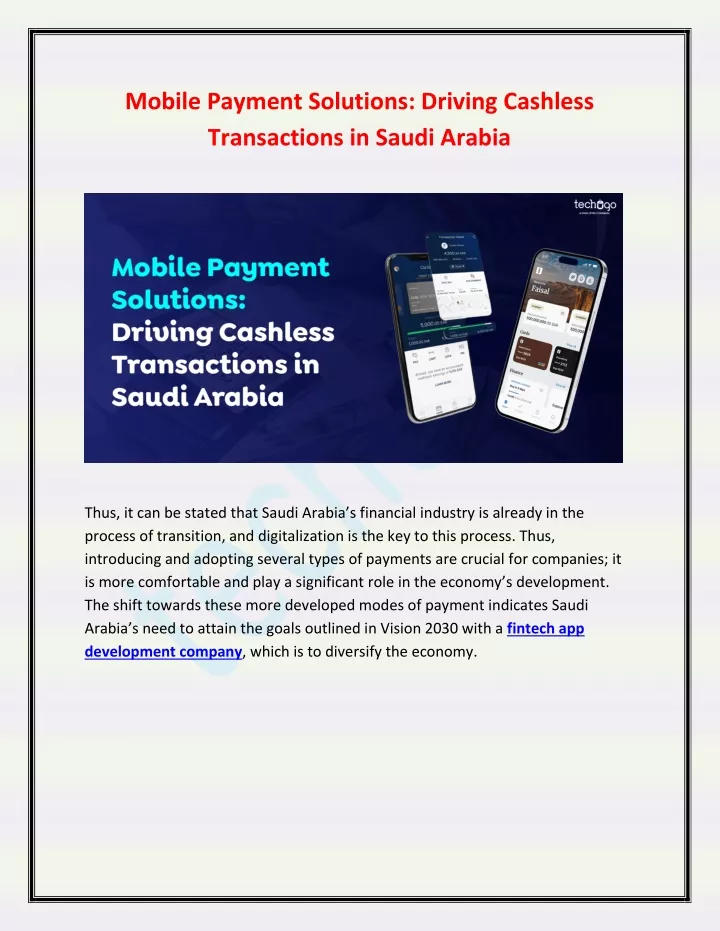 mobile payment solutions driving cashless