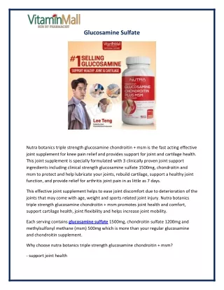 glucosamine sulfate